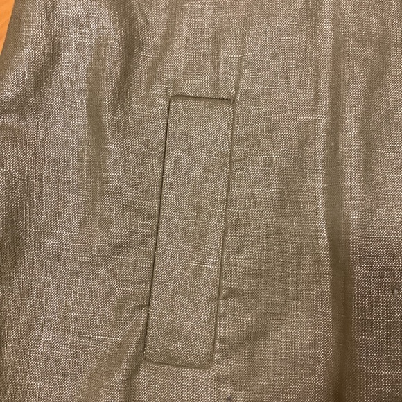 LAL GOLD METALLIC LINEN/COTTON BLEND JACKET SMOCK - Picture 9 of 15